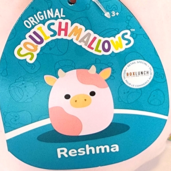 RESHMA 🐮 Box Lunch EXCLUSIVE Pink & White Cow Original Squishmallow ☆ NWT ☆ - Picture 2 of 8